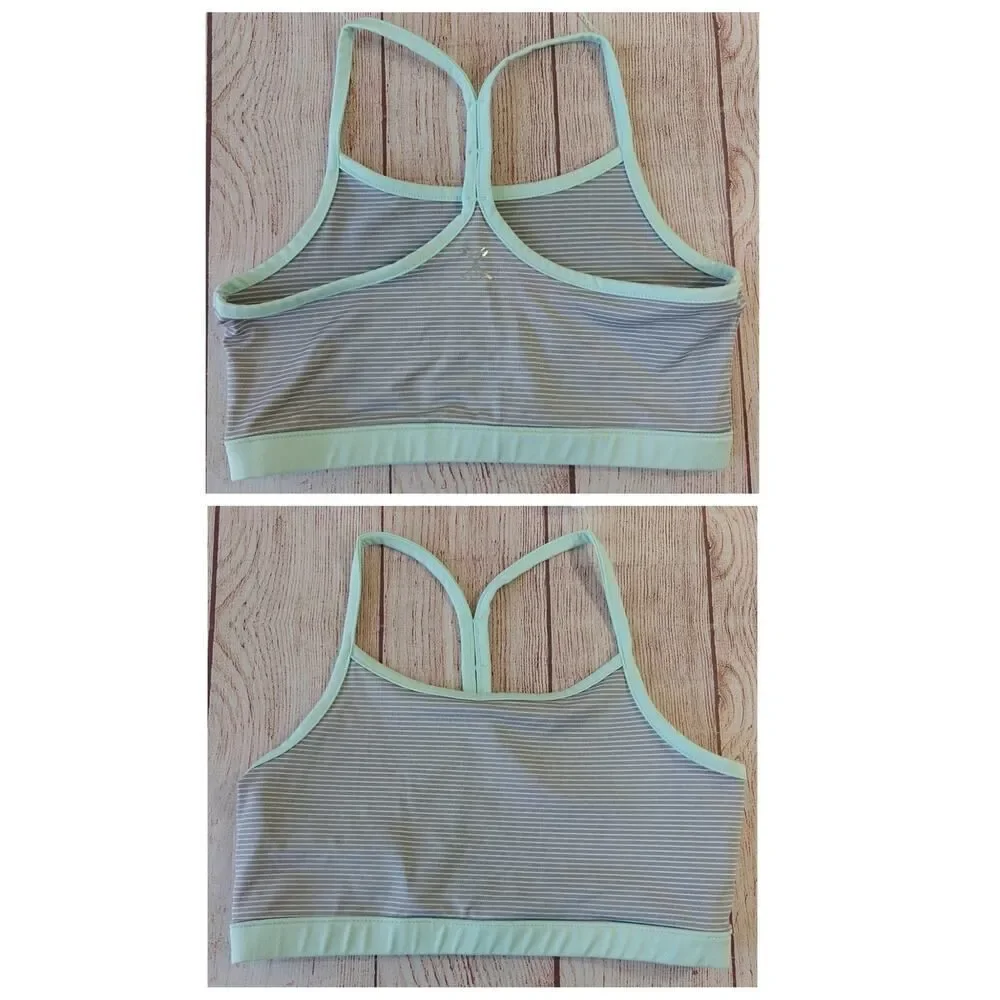Xersion athletic tank top & striped quick-dri capri legging set sz L/14